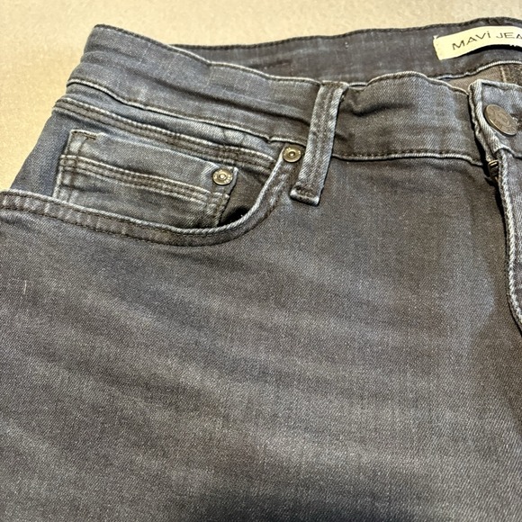 Mavi Jeans Mens Fits 32x28 Blue Zach Straight Leg Dark Indigo Wash Stretch Denim - Picture 3 of 16